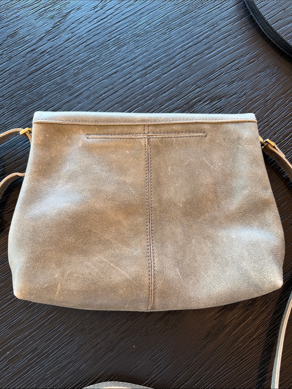 Hammitt Suede Crossbody Bag with Red Zip Detail - Picture 6 of 8